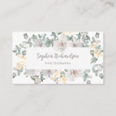 Salie groene Eucalyptus en Magnolia bloemen Visitekaartje (Voorkant)