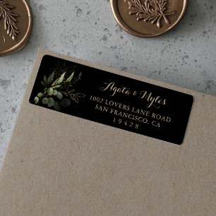 Salie Groene Eucalyptus Gouden Retouradres Label