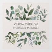 Salie Groene Eucalyptus Groene Bladeren Deur Raamsticker (Vel)