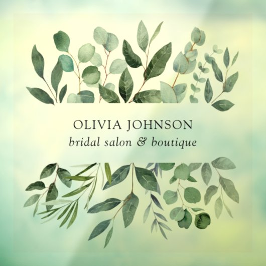 Salie Groene Eucalyptus Groene Bladeren Deur Raamsticker (Vel 3)