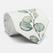 Salie Groene Eucalyptus Groene Huwelijk Stropdas (Opgerold)
