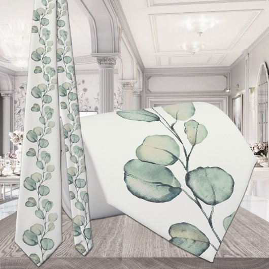 Salie Groene Eucalyptus Groene Huwelijk Stropdas