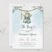  Salie Groene Eucalyptus Jongen Baby Kleding Kaart (Voorkant)