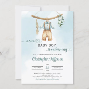 Salie Groene Eucalyptus Jongen Baby Kleding Kaart