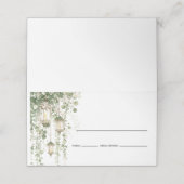 Salie Groene Eucalyptus Lantaarn Plaatskaartje (Buitenkant ongevouwen)