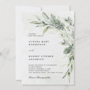 Salie Groene Eucalyptus Minimalistische Botanische Kaart