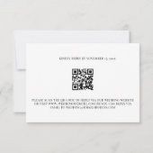 Salie Groene Eucalyptus QR Code Huwelijk RSVP Kaartje (Achterkant)