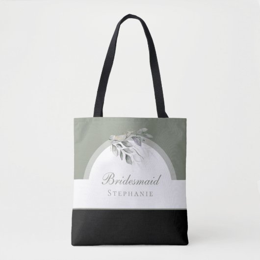 Salie Groene Eucalyptus Trouwtassen Tas (Voorkant)
