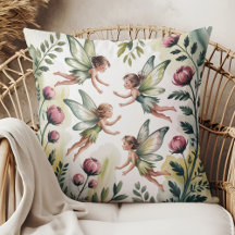 Salie Groene Fairycore Bloemenkussen