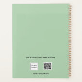 Salie groene foto collage afspraken 2027 planner (Achterkant)