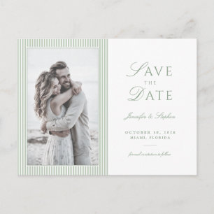 Salie groene foto Save the Date Briefkaart