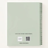 Salie groene foto script notitieboek (Achterkant)