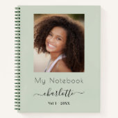 Salie groene foto script notitieboek (Voorkant)