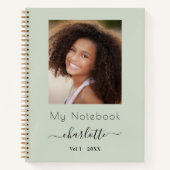 Salie groene foto script notitieboek (Voorkant)