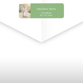 Salie groene foto trouw retouradres  etiket