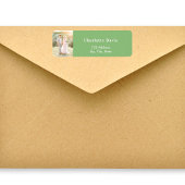 Salie groene foto trouw retouradres  etiket