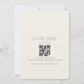 Salie Groene Foto Trouw Uitnodiging met QR Code (Achterkant)