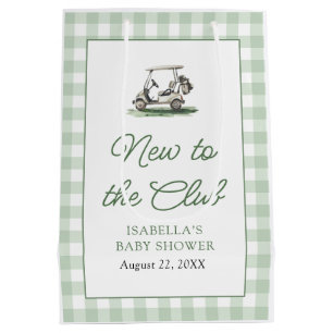 Salie Groene Frame Golf Nieuw bij de Club Baby Sho Medium Cadeauzakje