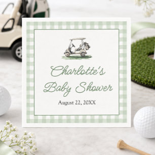 Salie Groene Frame Golf Nieuw bij de Club Baby Sho Servet
