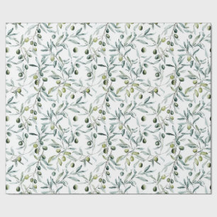 Salie groene Franse landelijke olijf  Cadeaupapier