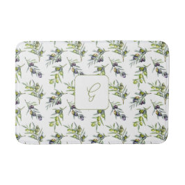 Salie Groene Franse Landelijke Olijf Monogram Badmat