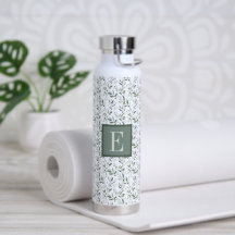 Salie groene Franse landelijke olijf monogram