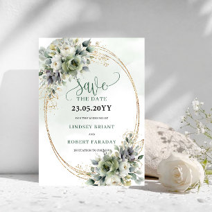 Salie Groene Gebladerte Botanische Save The Date