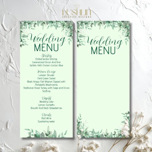 Salie Groene gebladerte Huwelijks Menu