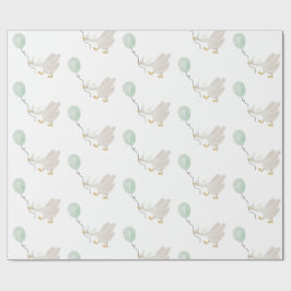 salie groene gekke gans Wrapping Paper Cadeaupapier