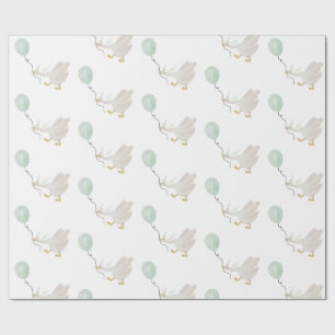 salie groene gekke gans Wrapping Paper Cadeaupapier