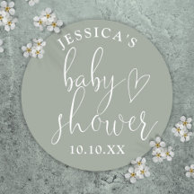 Salie groene geslacht neutrale baby shower favor
