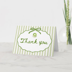 Salie Groene Gestreepte Frame Boog Matcha Dankkaar Bedankkaart