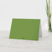 Salie Groene Gestreepte Frame Boog Matcha Dankkaar Bedankkaart (Achterkant)