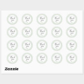 Salie groene Gingham Bedankt Favor Sticker (Vel)