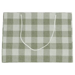 Salie groene gingham Buffalo geruite linnen textuu Groot Cadeauzakje