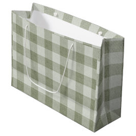 Salie groene gingham Buffalo geruite linnen textuu Groot Cadeauzakje