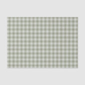 Salie Groene Gingham Buffalo Rut Linnen Textuur Tissuepapier (Voorkant)