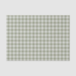 Salie Groene Gingham Buffalo Rut Linnen Textuur Tissuepapier