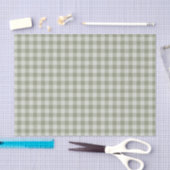 Salie Groene Gingham Buffalo Rut Linnen Textuur Tissuepapier (Craft)
