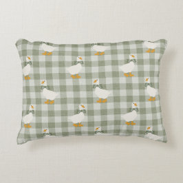 Salie Groene Gingham Gans Buffalo Rutger Babykamer Accent Kussen