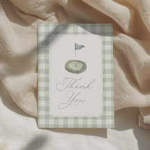 Salie groene Gingham Golf Baby Shower