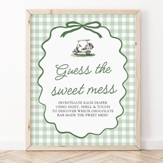 Salie Groene Gingham Golf Raad de Zoete Rommel Gam Poster