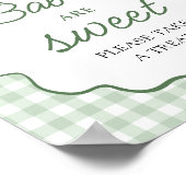 Salie Groene Gingham Strik Golf Baby's zijn Zoete Poster (Hoek)