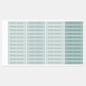 Salie Groene Gingham Waterdichte Naam Labels (Vel)