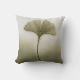 Salie Groene Ginkgo Biloba Blad Minimalistische Mo Kussen