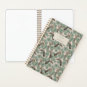 Salie Groene Giraffe Tropische Botanische Notities Notitieboek (Binnen)