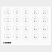 Salie groene golf baby shower ronde sticker (Vel)