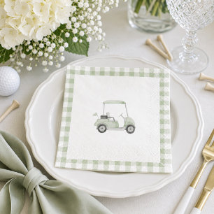 Salie groene golf baby shower servet