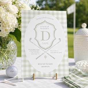 Salie groene Golfclub baby shower Uitnodiging
