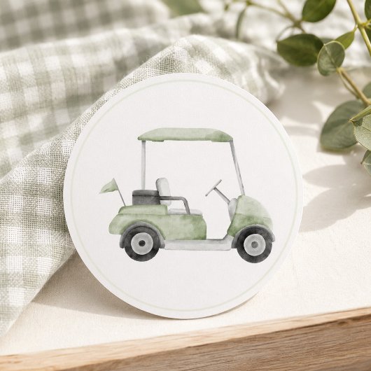 Salie groene golfkar sticker